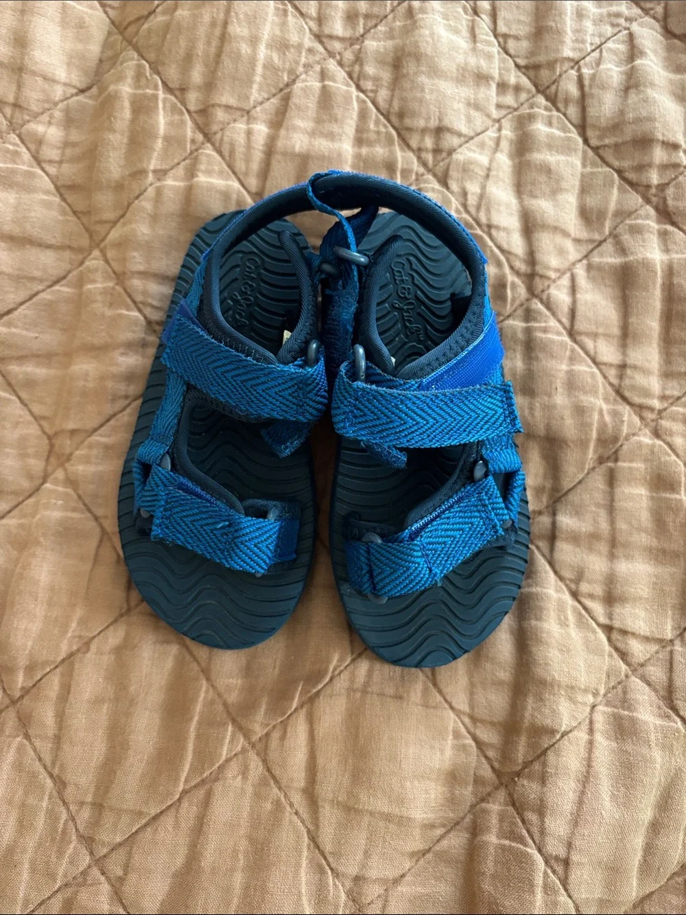 Kids Blue Adjustable Strap Sandals